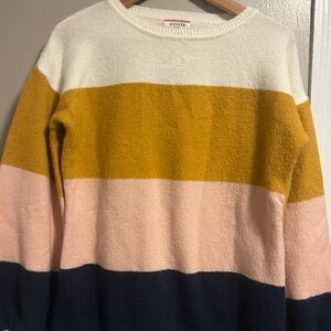 ANDREE BY UNIT Women's Colorblock Sweater - Mustard, Pink, Navy